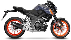 LeoVince Komplettanlage Edelstahl SBK LV ONE EVO Schwarz für YAMAHA MT-125 / XSR 125 / YZF-R125 mit Katalysator