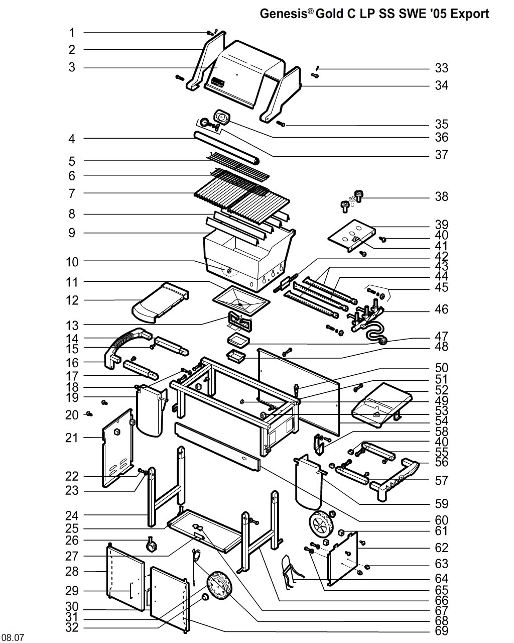 Explosionszeichnung Ersatzteile