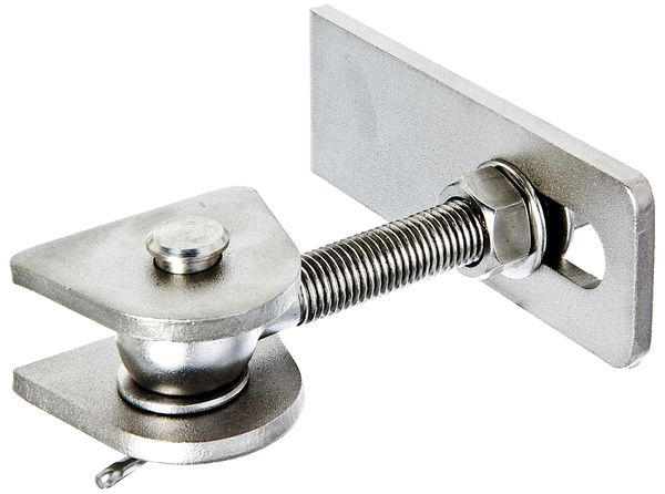 Alberts® Torband für 180° Öffnung,lang,VA,z.Anschweißen,Gew.M20