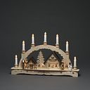 Vorschaubild Konstsmide Weihnachtsbeleuchtung  Holzsilhouette sieben Kerzen