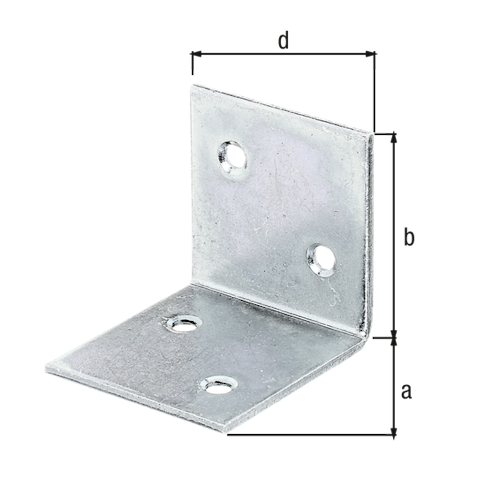 Alberts® Breitwinkel, sendzimirverzinkt, TxHxB 40x40x40 mm 332655