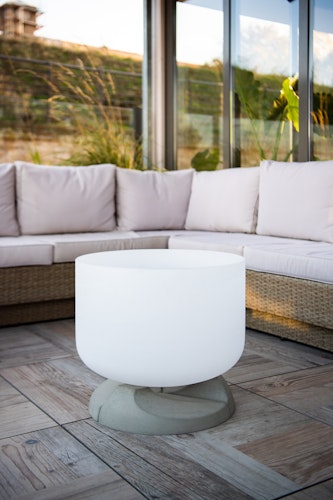 QFlame Feuerschale Set Ethanol Concrete