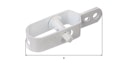 Vorschaubild Alberts® Drahtspanner, verzinkt, weiß Kst.b., Gesamtlänge 115 mm 611279