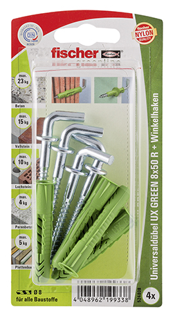 Thumbnail - FISCHER Universaldübel UX 8x50 R WH GREEN K (4 Stück)