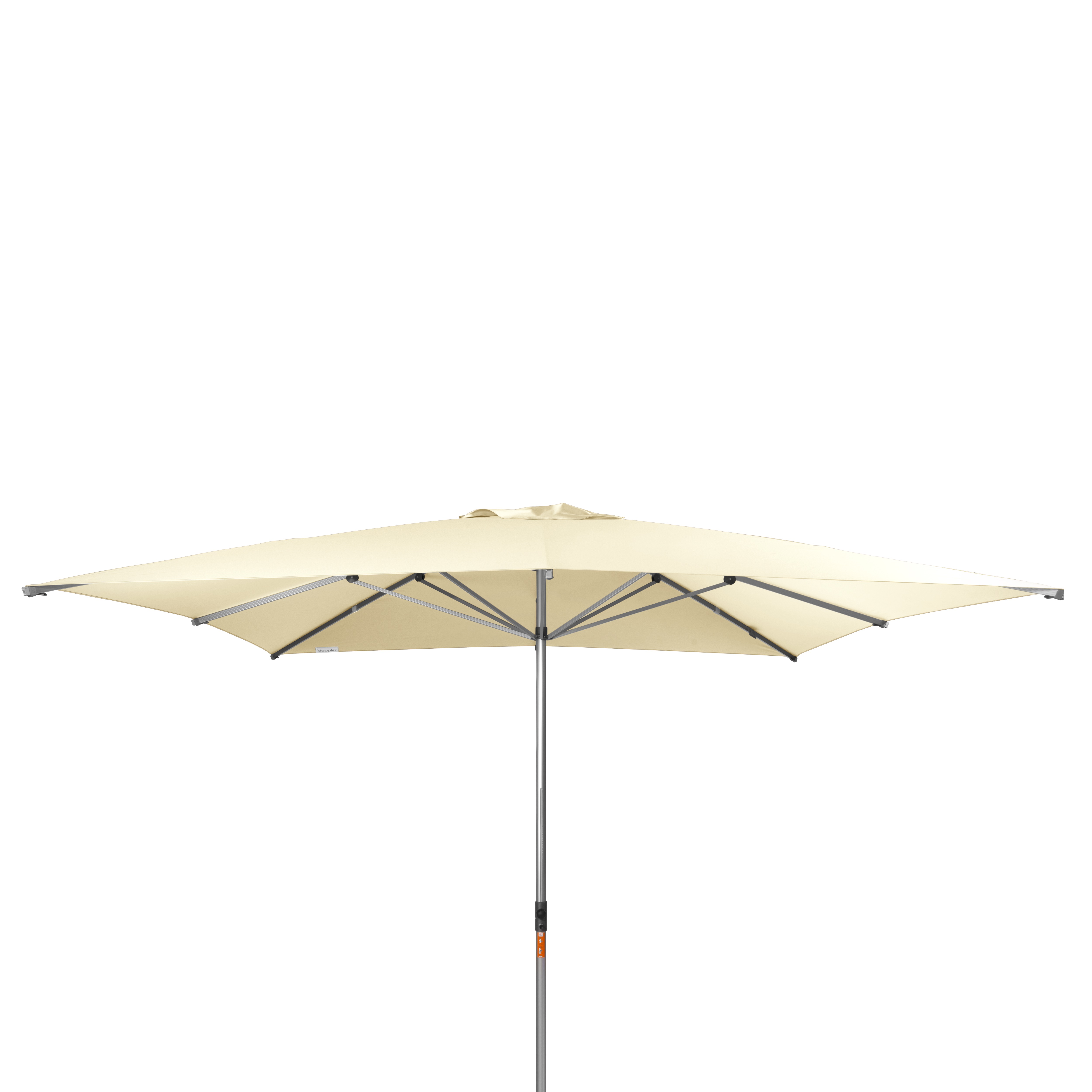 doppler Mittelmastschirm ALU EXPERT 350 x 350 Telescope, Aluminium Silber / 100 % Polyester 180 g/m² Natur