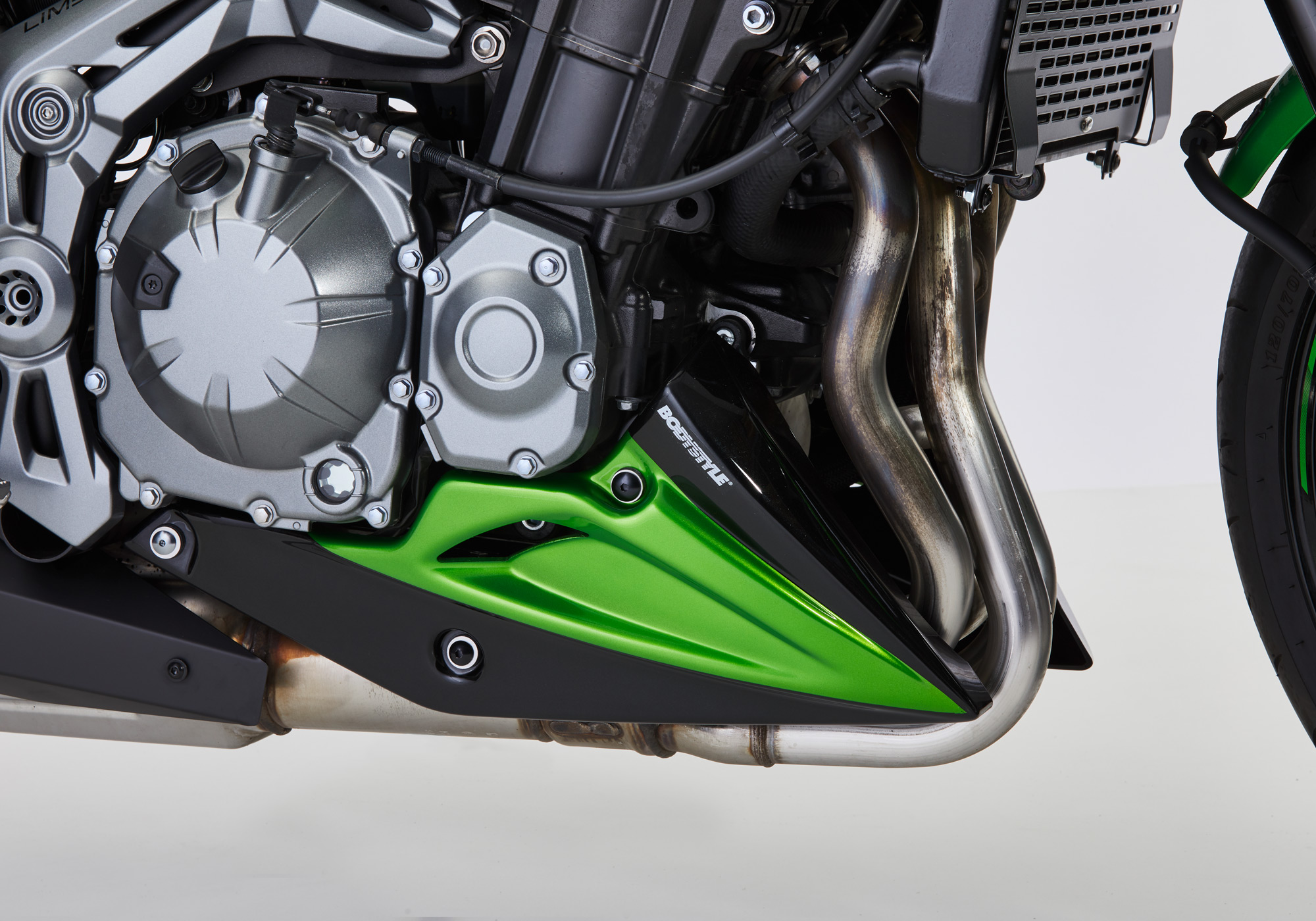 BODYSTYLE Sportsline Bugspoiler ABS Kunststoff schwarz für KAWASAKI Z900, Z900 (70 kW)