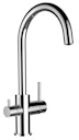 Vorschaubild 3 Wege Wasserhahn Küchenarmatur, FL, mit 360° schwenkbarem U-Auslauf