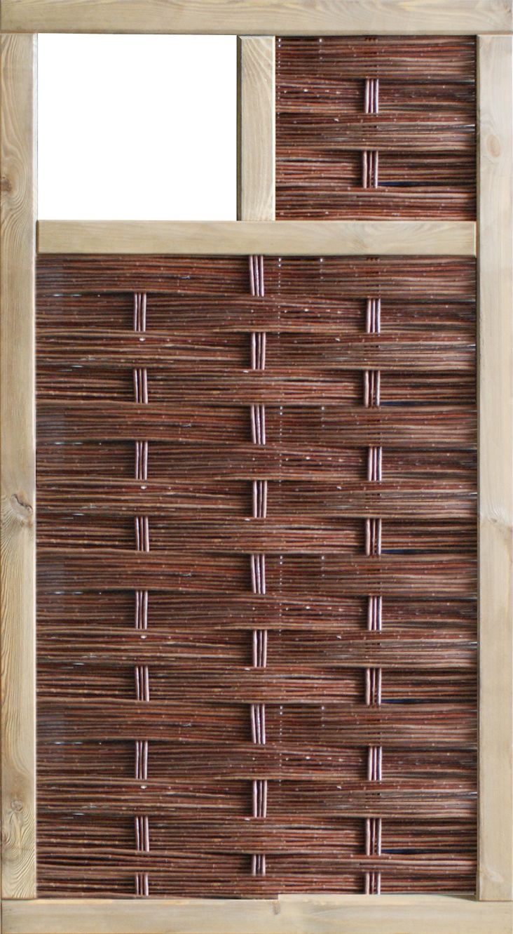 T&J LABO-3D Weidengeflechtzaun 94x180 mit 1 Fenster oben