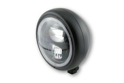 HIGHSIDER pro 5 3/4 Zoll Scheinwerfer Pecos Typ 7 LED Schwarz Matt Mit Standlichtring, E-Geprüft (1Stck)