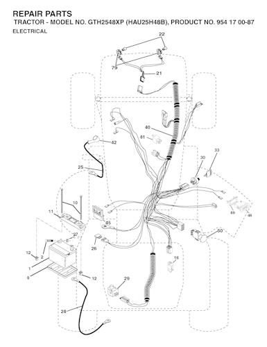 Husqvarna Gartentraktoren GTH2548 XP, HAU25H48B, 954170087, 2004-01