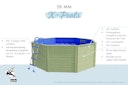 Karibu Pool Vista 350 x 350 cm - kesseldruckimprägniert mit Metallecke - Aktionsangebot