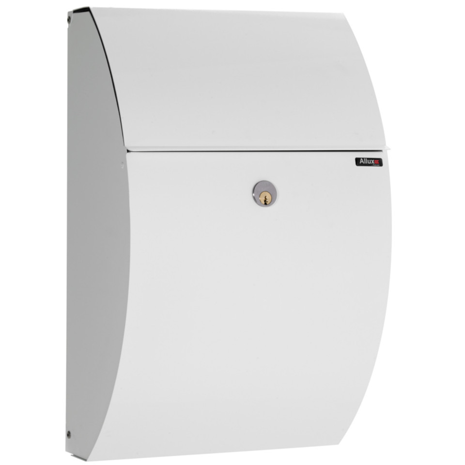 ALLUX 7000 Design Briefkasten - weiss  mit Ruko Schloss