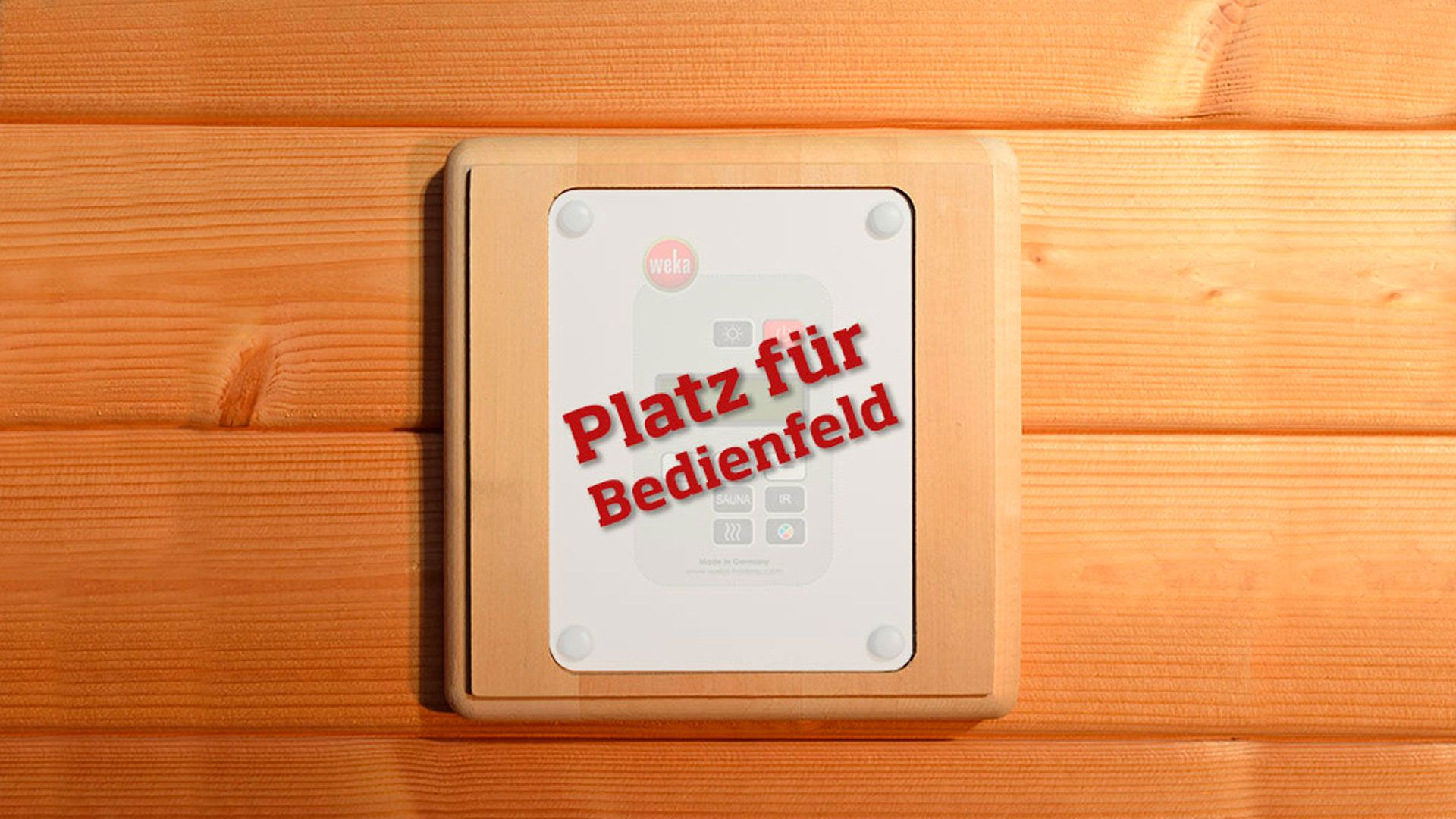 Weka Adapterplatte für Saunen ohne Steuergerät Aussparung