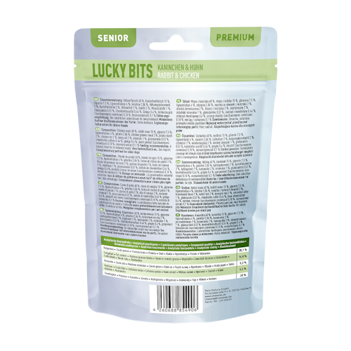 Chewies Lucky Bits Kaninchen und Huhn Senior 80g