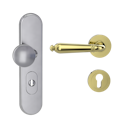 Vorschaubild Griffwerk Kombi-Schutzbeschlag TITANO SB_882 mit Griff CAROLA 72mm Zylinderabdeckung Tür 38-50mm L CAROLA Messing-Optik