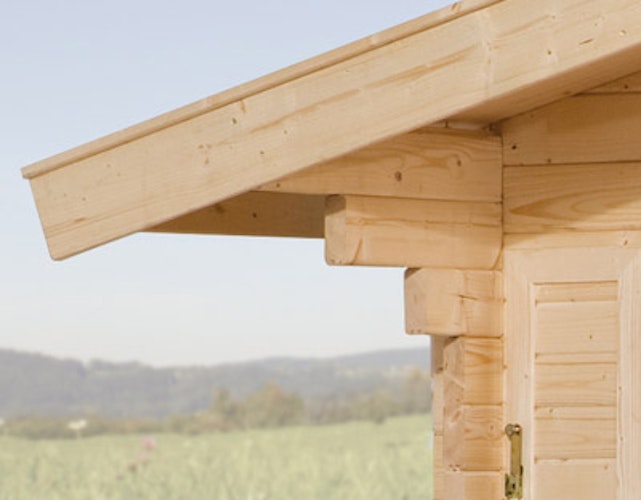 Weka 45 mm Gartenhaus 135 B mit Vordach +Terrasse