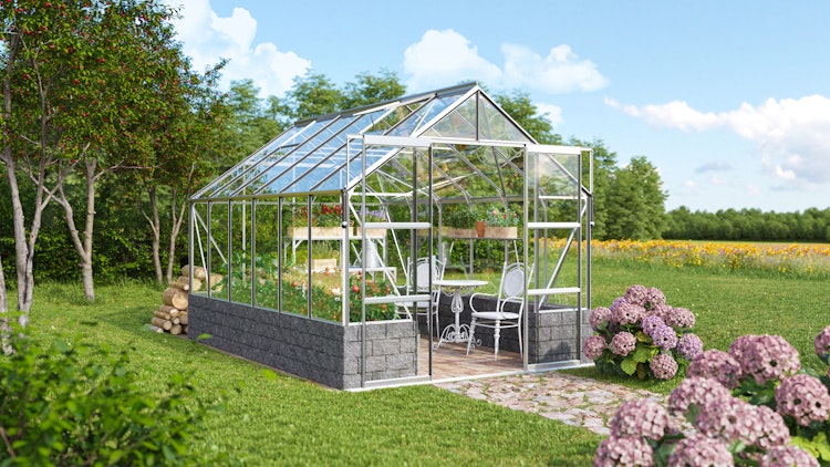 Vitavia Gewächshaus Cassandra 9900 inkl. Sockelmauer - 9,9 m²