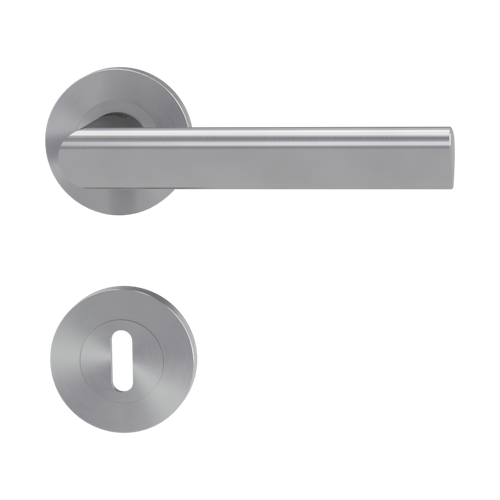 Griffwerk Türgriff TRI 134 - Schraubtechnik, rund, Edelstahl matt