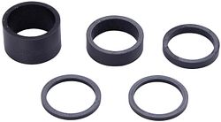 RockShox Spacer-Set Carbon 1 1/8 Zoll schwarz mit schwarzem Logo