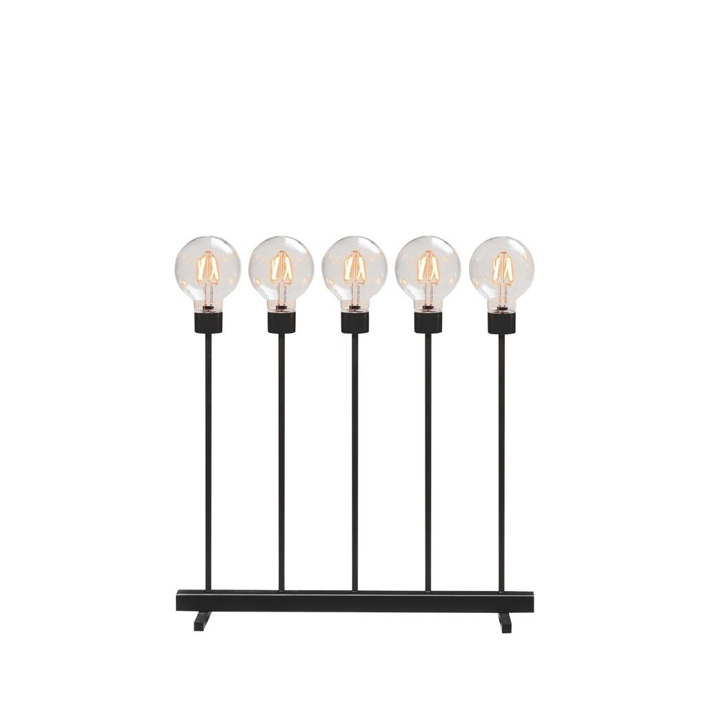 Konstsmide Weihnachtsbeleuchtung  LED Metallleuchter schwarz Dimmer 50cm
