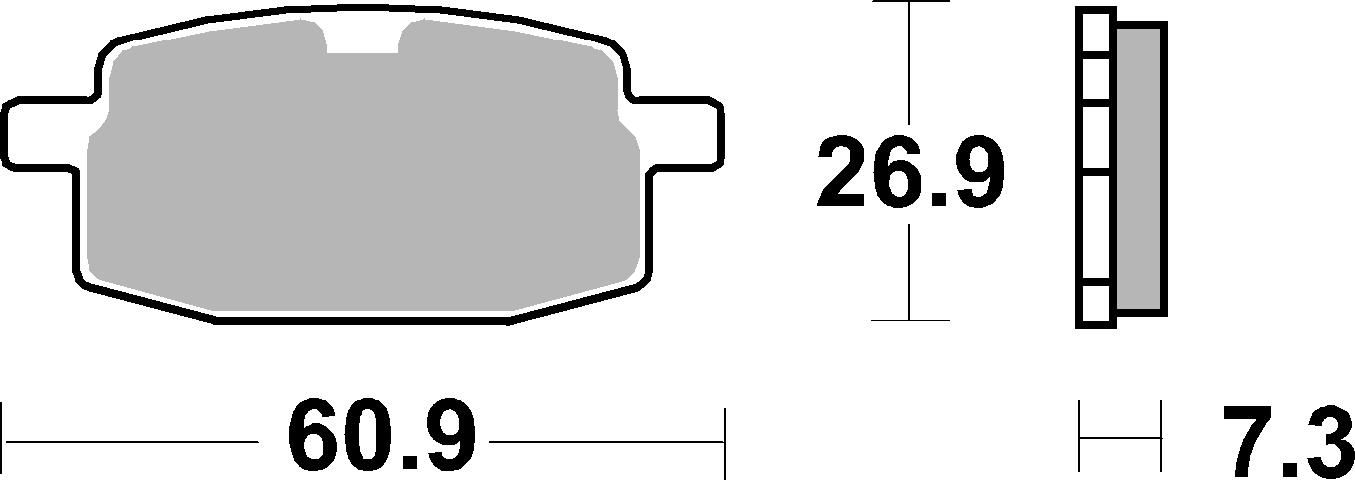 SBS Bremsbelag 619HF Street Ceramic
