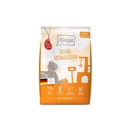 Mjamjam Frisches Geflügelfleisch Katzentrockenfutter