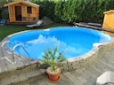 Summer Fun Stahlwandpool Set Exklusiv CANNES Achtform 625 x 360 x 150 cm