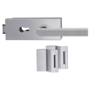 Vorschaubild Griffwerk PURISTO S -Edelstahl matt Ganzglastürbeschlagset -3-teiliger Bandsatz -mit Griff TRI 134 -EM -PZ