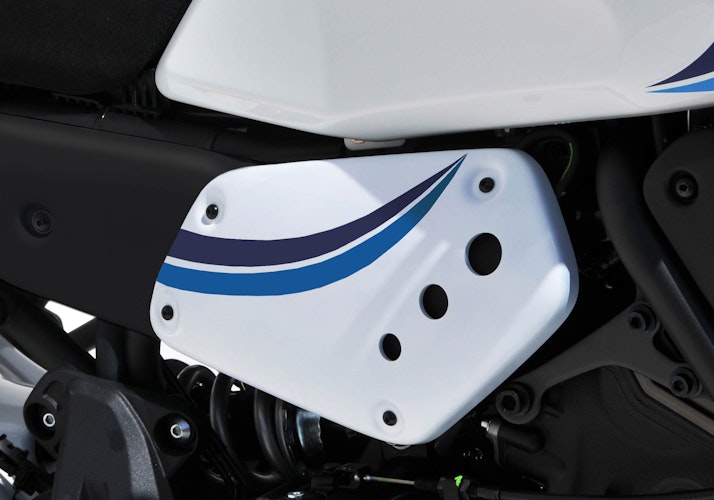 BODYSTYLE Sportsline Seitenteile ABS Kunststoff weiß/blau für YAMAHA XSR700 / XTribute / Legacy 