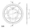 Vorschaubild Supersprox Stahl-Kettenrad 520 49Z (Schwarz)