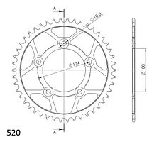 Supersprox Stahl-Kettenrad 520 49Z (Schwarz)