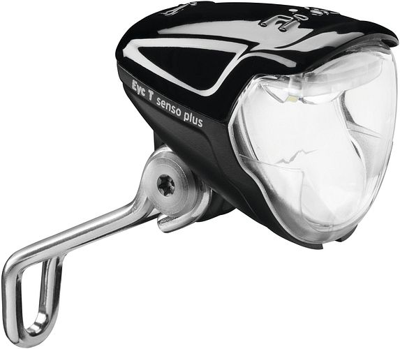 Busch + Müller Scheinwerfer Lumotec Eyc schwarz "N plus", mit Schalter für Nabendynamo