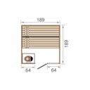 Vorschaubild Weka Sauna 537 / Valida Gr. 3 mit Glastür+Fenster - Massivholzsauna 38 mm