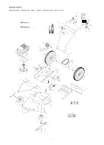 Husqvarna Rasenmäher kommerzielle Nutzung 504854601 DBH51