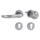 Vorschaubild Griffwerk ULMER GRIFF Klipptechnik | DESIGN MANUFAKTUR FS Panik -Edelstahl matt  Rosettengarnitur -Klippt. R4 -WL -Stift 9mm -TS 38-50mm
