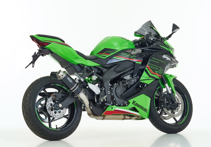 HURRIC SLIP-ON Schalldämpfer Supersport Aluminium eloxiert für KAWASAKI ZX-4R / SE / RR