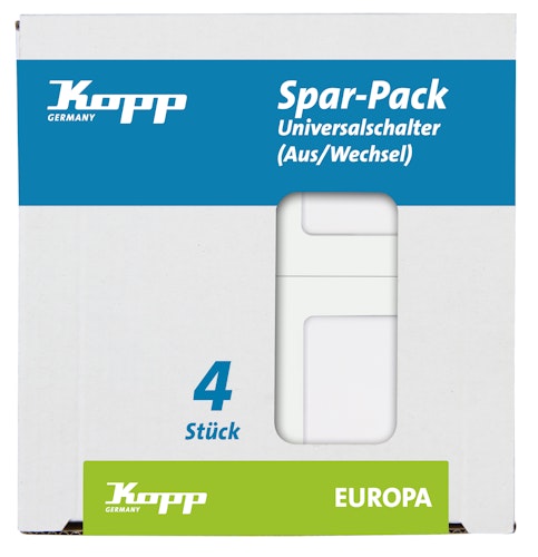Kopp Universalschalter EUROPA arktis-weiß Profi-Pack