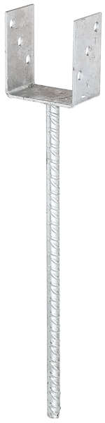 Alberts® U-Pfostenträger 100x60x4mm Betonanker XL Riffelstahl für verschiedene Pfostenstärken 120 mm