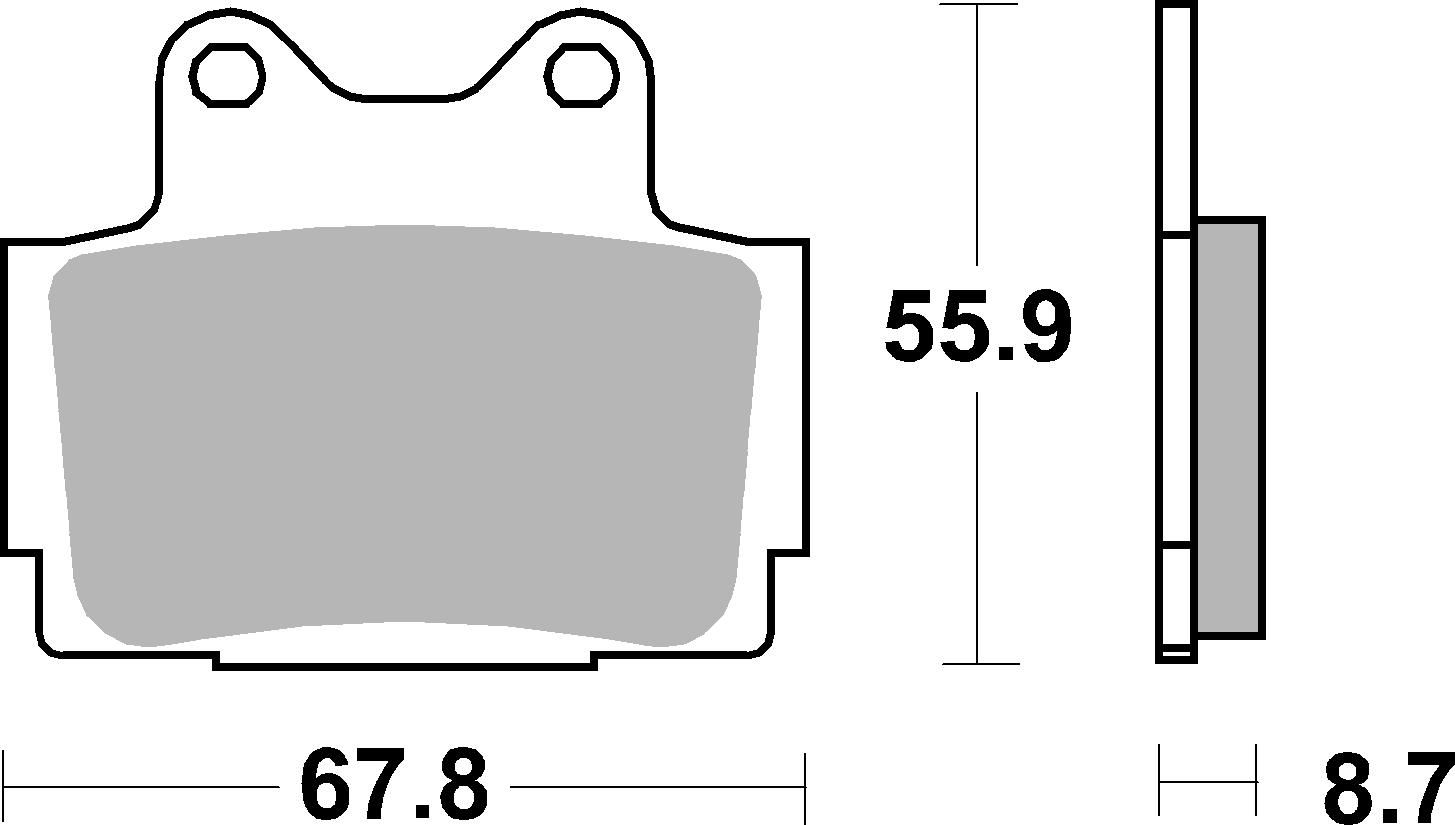 SBS Bremsbelag 570LS Street Sinter
