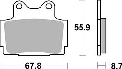 SBS Bremsbelag 570LS Street Sinter