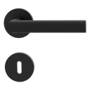 Vorschaubild Griffwerk Türgriff TRI 134 - Schraubtechnik, rund, Graphitschwarz