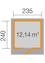 Vorschaubild Weka Gartenhaus Designhaus wekaLine 171 mit extra hoher Tür - 28 mm