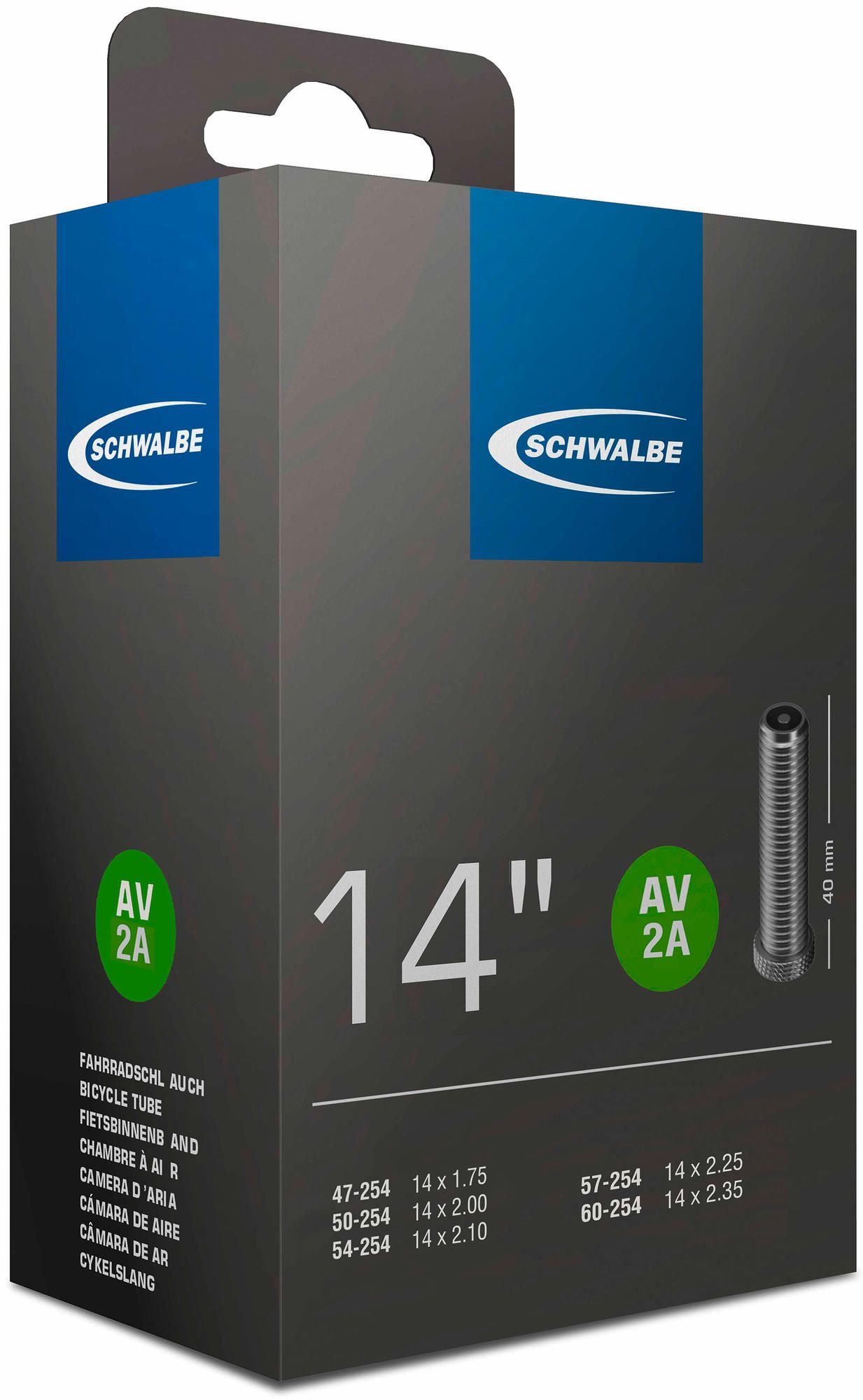 Schwalbe Schlauch Nr. 2 A 14 Zoll schwarz