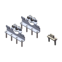 Vorschaubild Griffwerk Zubehör-Set PLANEO 40 Holz 2 Laufwagen, 2 H-Adapter + Schrauben Bodenführung Holz