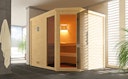 Vorschaubild Weka Premium Massivholzsauna Cubilis 3 Familiensauna mit Glastür+Fenster inkl. Montageservice - 45 mm