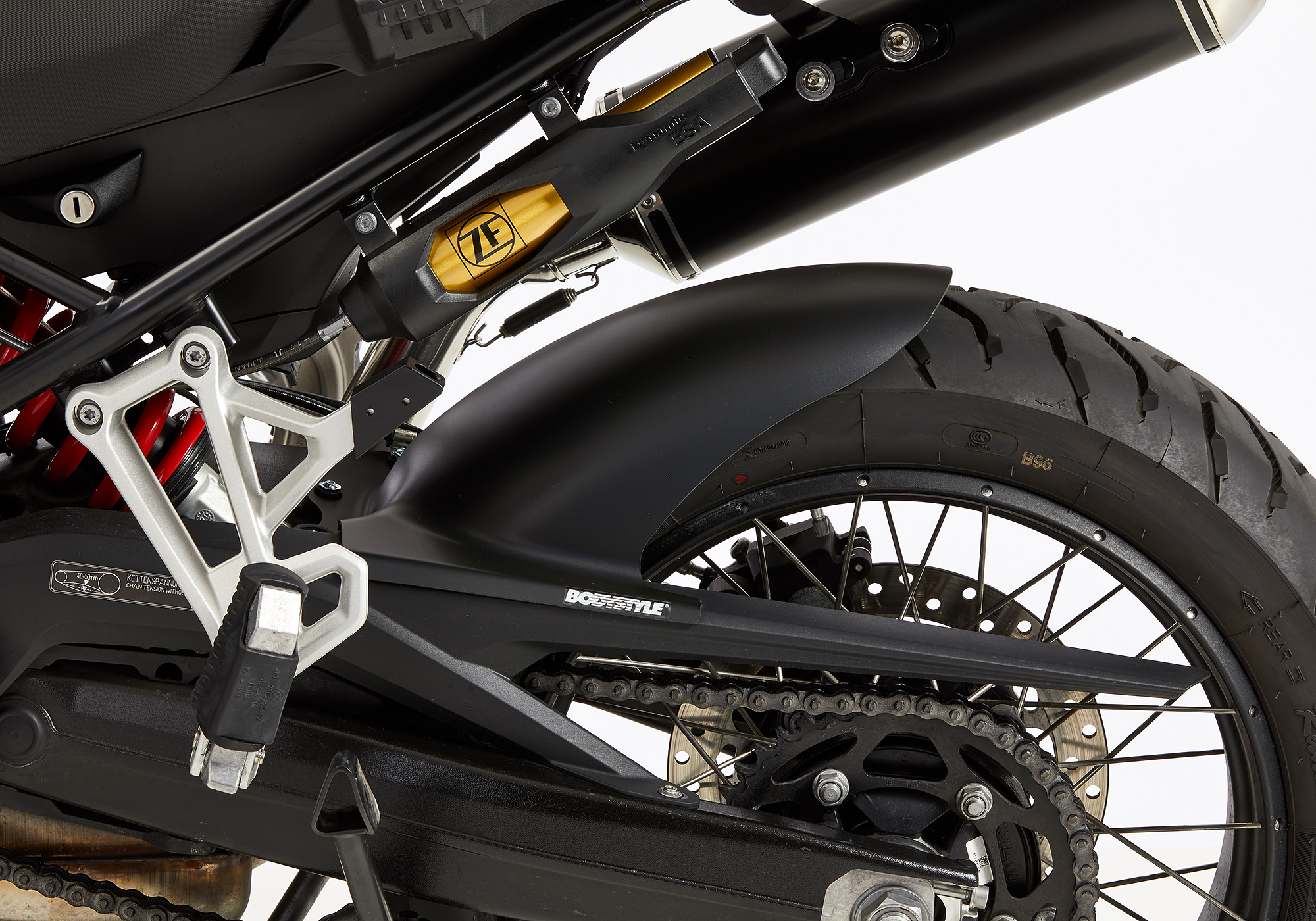 BODYSTYLE Sportsline Hinterradabdeckung ABS Kunststoff schwarz  für BMW F 750 GS, F 800 GS, F 850 GS / Adventure, F 900 ...