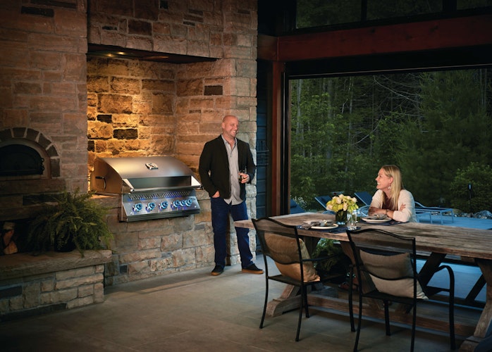 NAPOLEON Einbau-Gasgrill 700-Series 38", Edelstahl inkl. Drehspieß - Restposten