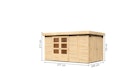 Vorschaubild Karibu Woodfeeling Gartenhaus Retola 2/3/4/5/6 inkl. Anbauschrank - 19 mm