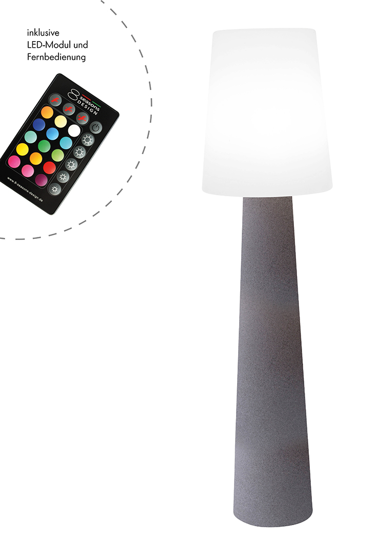 8 seasons design LED-Stehleuchte No. 1, 160 cm, stone (RGB)