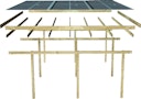 Karibu Carport Einzelcarport Eco 1/2 - kesseldruckimprägniert